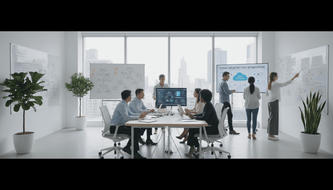 Team collaborating on government contract delivery and program management